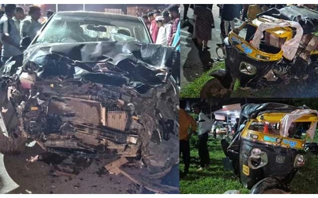 Autorickshaw Driver and Passenger Injured in Head-On Collision at Kaup - News Karnataka