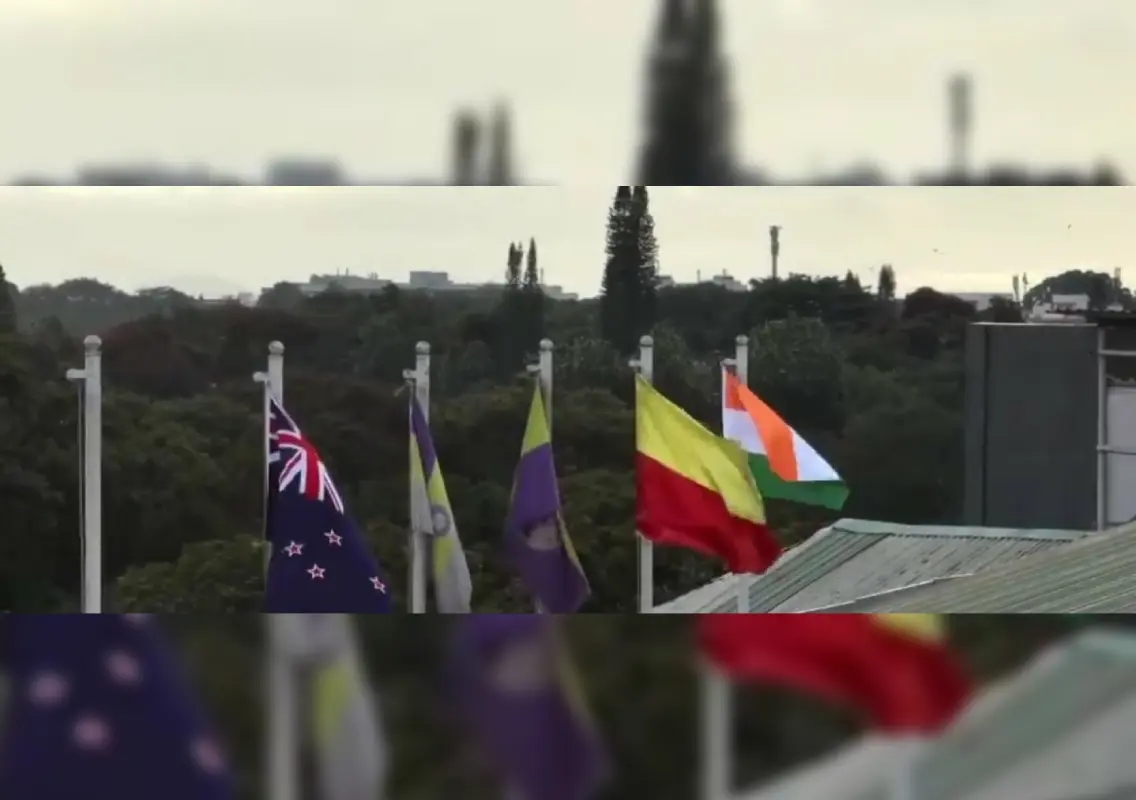 Karnataka Flag Flown Alongside Indian and New Zealand Flags at Chinnaswamy Stadium - News Karnataka