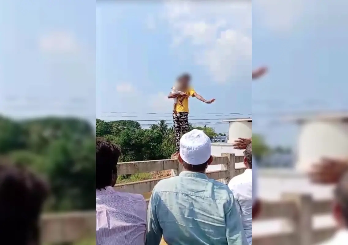 Mangaluru: Motorists save man attempting suicide with 2-year-old son over family dispute - News Karnataka