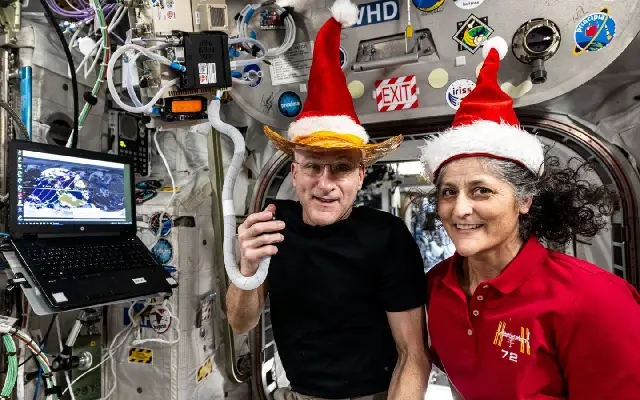 NASA astronaut Sunita Williams celebrates Christmas in space with crew - News Karnataka