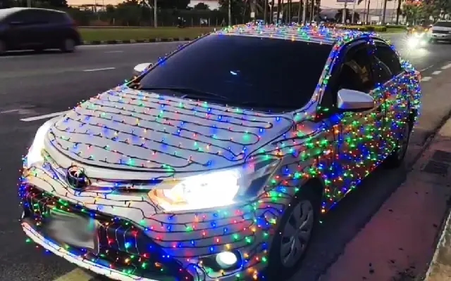 Russian tourist fined for driving Christmas-lit car in Pattaya - News Karnataka