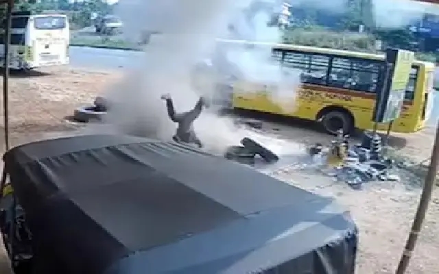 19-Year-Old Mechanic Injured in Tyre Explosion Incident in Udupi - News Karnataka