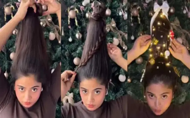Tanya Singh's Christmas tree hair steals the spotlight with festive flair - News Karnataka