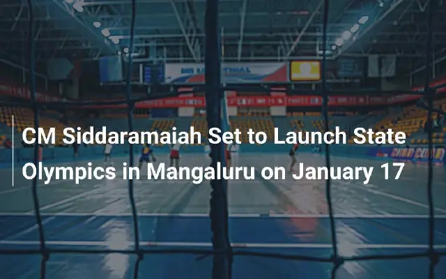 Karnataka CM to launch State Olympics 2025 in Mangaluru - News Karnataka