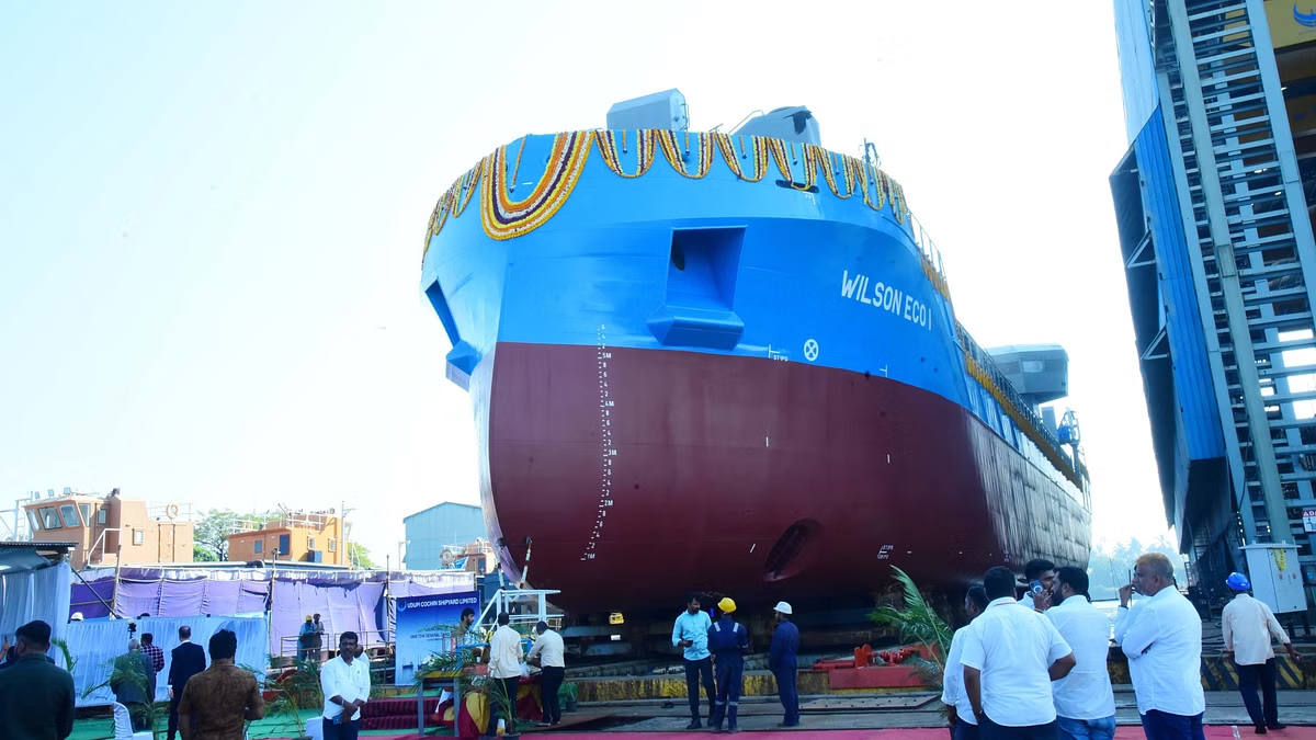Udupi Cochin Shipyard launches inaugural vessel for Wilson ASA - News Karnataka
