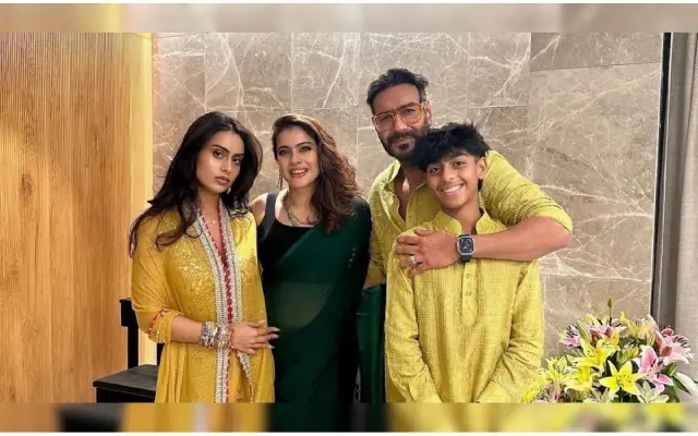 Kajol Welcomes 2025 with Heartfelt New Year Wishes and Family Love - News Karnataka