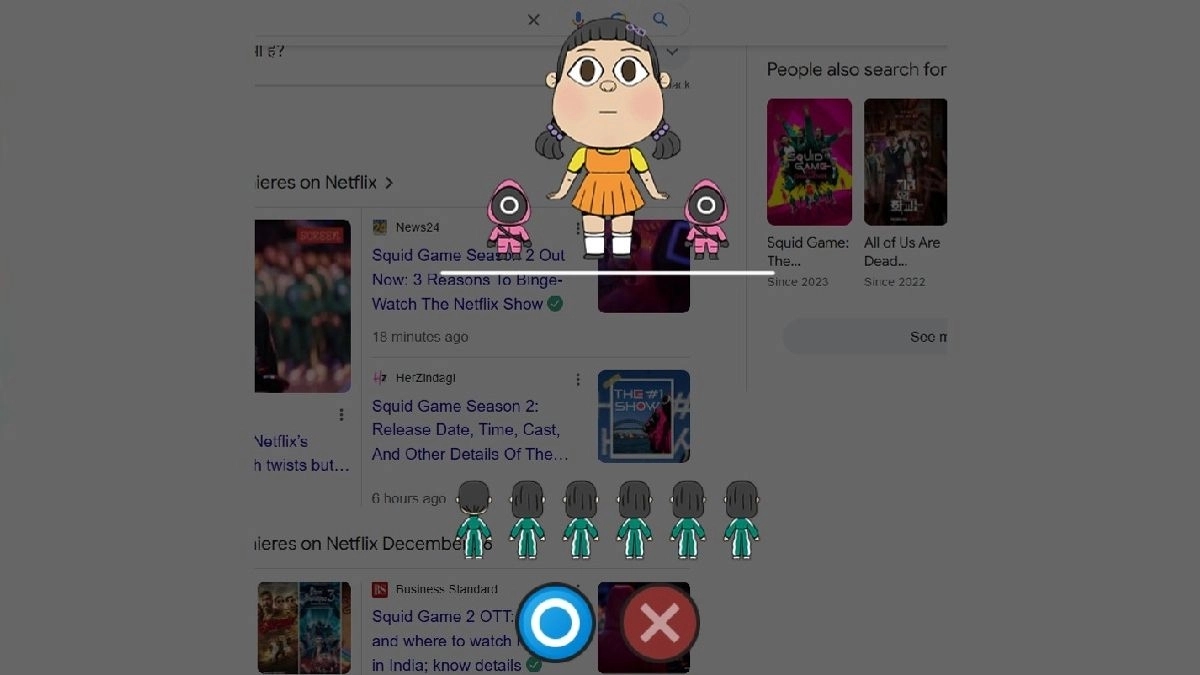 Google launches Squid Game-inspired Easter egg with "Red Light, Green Light" game - News Karnataka