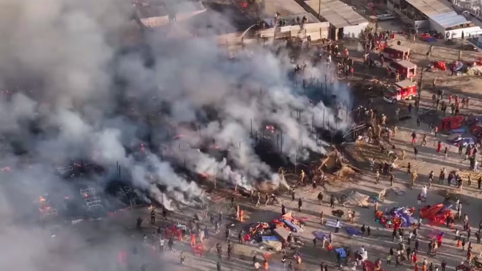 fire breaks out at mahakumbh in prayagraj, no casualties reported - News Karnataka
