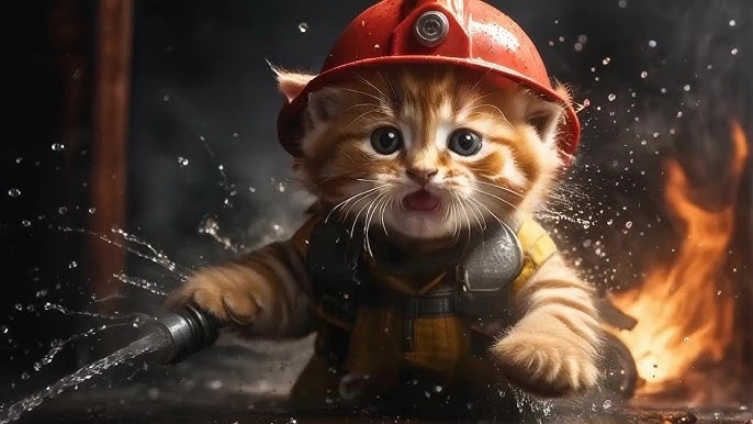 Frightened cat injures firefighters who rescued it from rock - News Karnataka