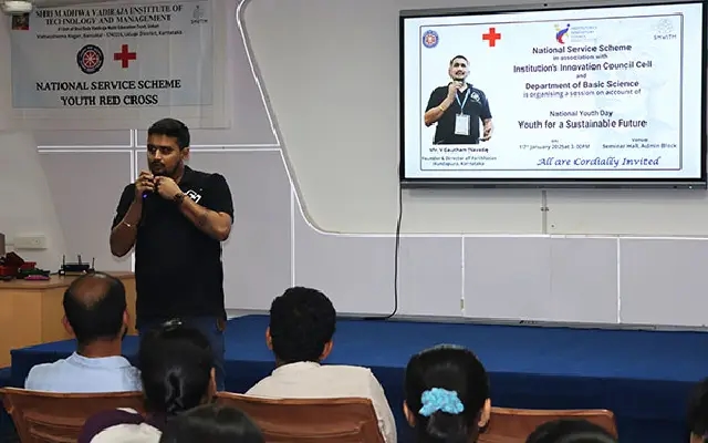 Gautham Navada Inspires SMVITM Students with Entrepreneurial Insights - News Karnataka