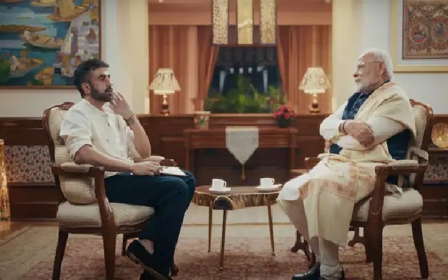 Nikhil Kamath's Podcast with PM Modi Sparks Language Debate - News Karnataka
