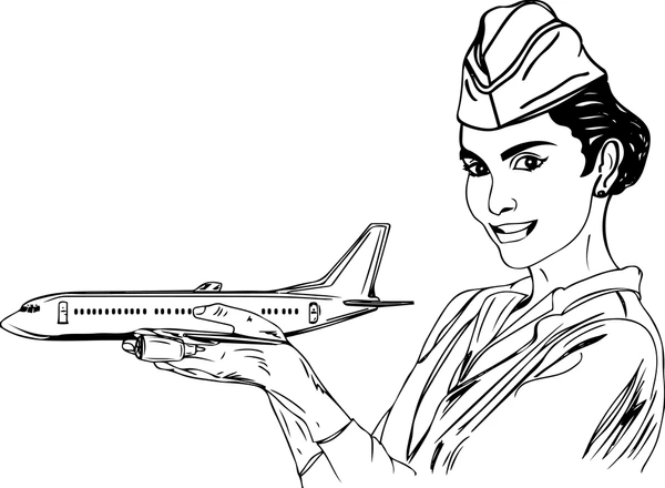 Artist sketches portrait of air-hostess during flight - News Karnataka