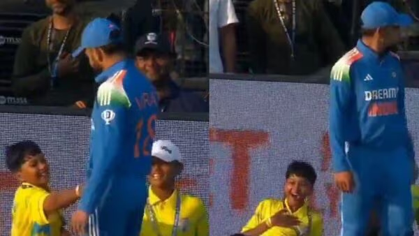 Ball boys excitedly smile as they shake hands with Virat Kohli - News Karnataka