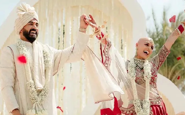 Breaking Beauty Standards: Neehar Sachdeva Rocks Her Bald Look on Her Wedding Day - News Karnataka