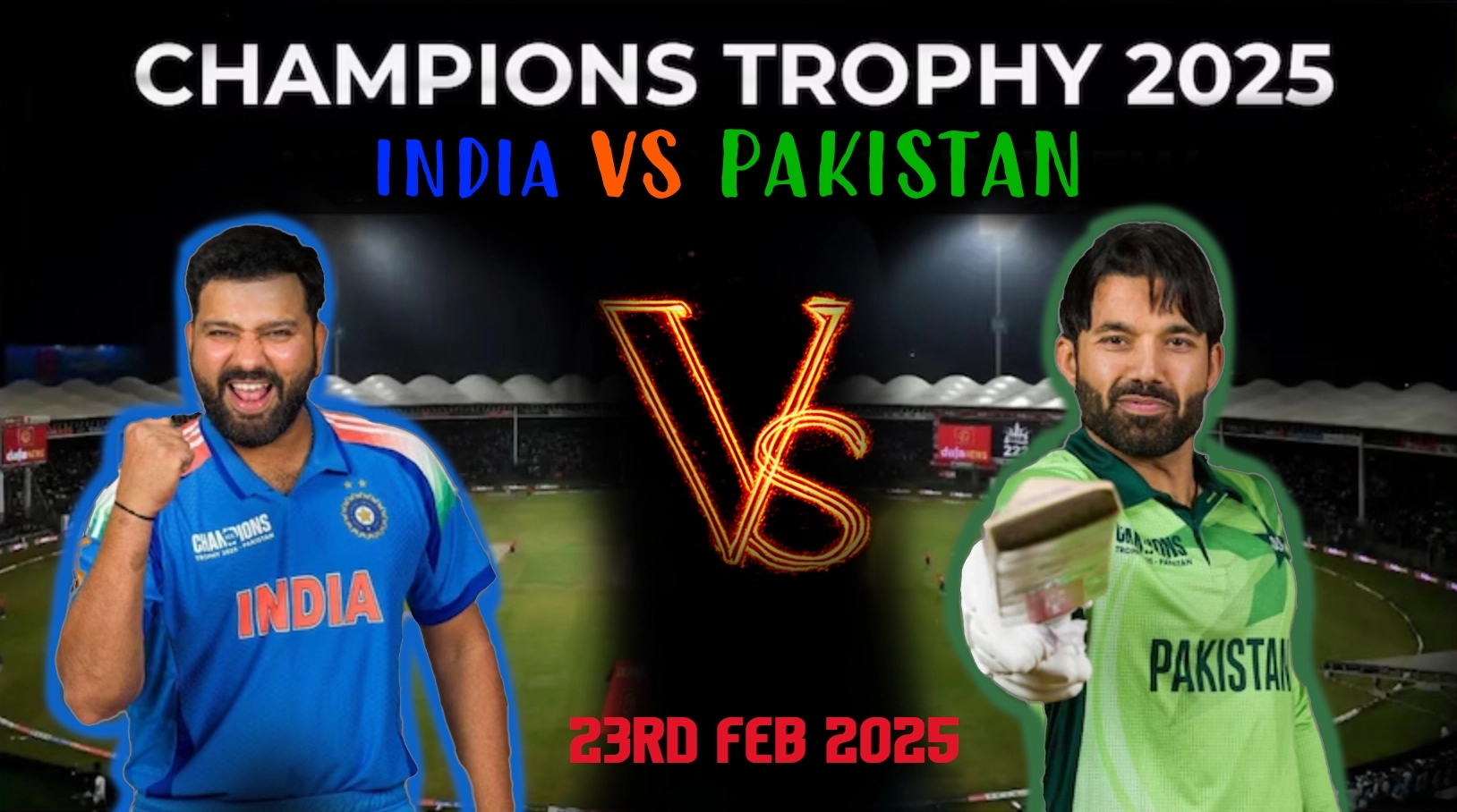 India vs Pakistan clash at start of champions Trophy 2025 - News Karnataka