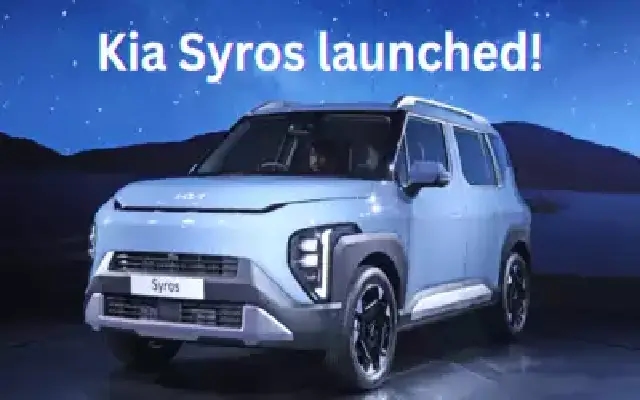 Kia India Launches Syros Sub-Compact SUV with Pricing Starting at Rs 8.99 Lakh - News Karnataka