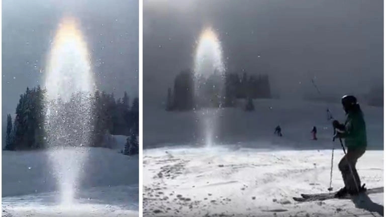 Mysterious candle like object appears in Austria's sky - News Karnataka