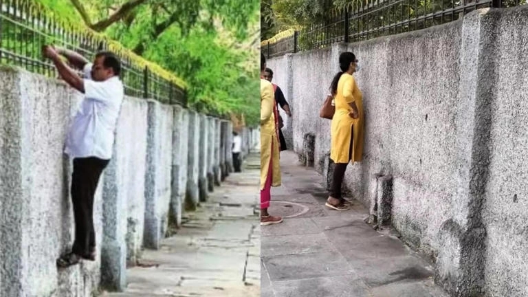 Anxious parents climb school wall to check children's safety during exams - News Karnataka