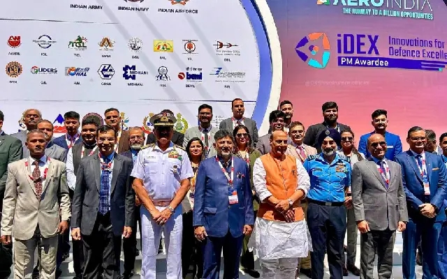 Rajnath Singh Inaugurates India, iDEX, and Karnataka Pavilions at Aero India 2025 - News Karnataka