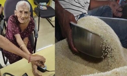 Kind tahsildar gives bedridden old woman ration without verification - News Karnataka