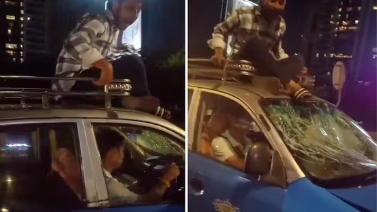 Men Stand on Rear Crash Guard of Moving Taxi: FIR Filed After Viral Video - News Karnataka