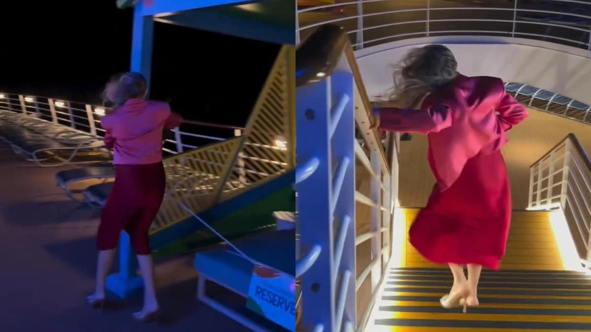 Cruise Passenger Struggles Against Strong Winds in Viral Video, Internet Reacts - News Karnataka