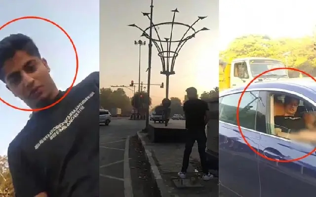 Man Detained After Viral Video Shows BMW Driver Urinating at Pune Traffic Junction - News Karnataka