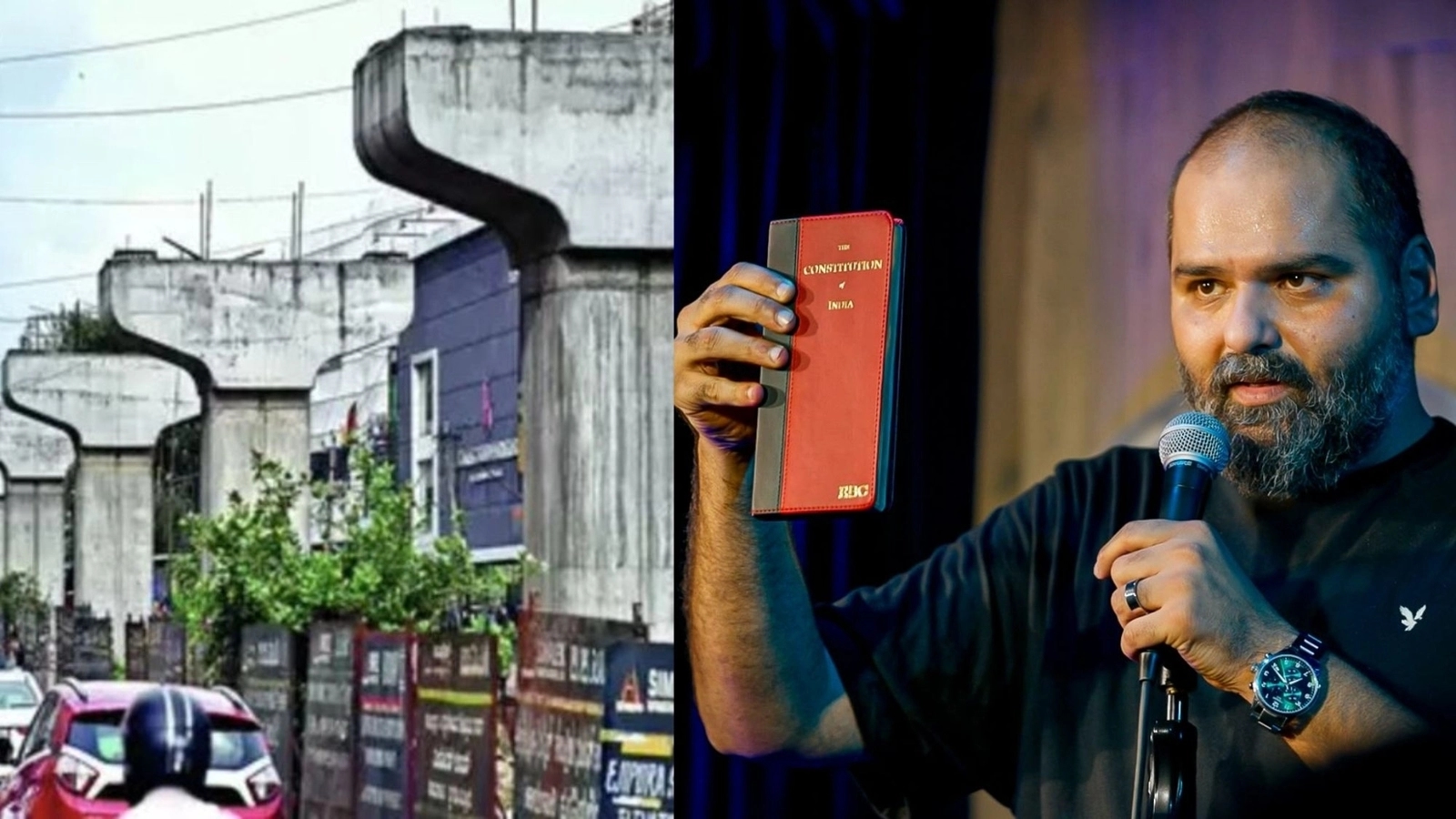 Bengaluru resident invites Kunal Kamra to perform under stalled Ejipura flyover - News Karnataka