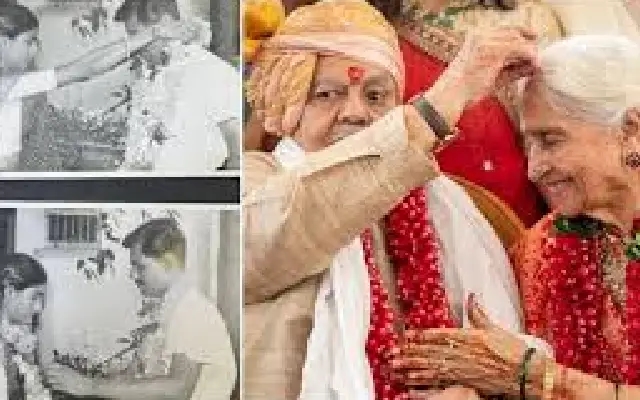 Elderly Couple from Ahmedabad Celebrates Dream Wedding After 64 Years - News Karnataka