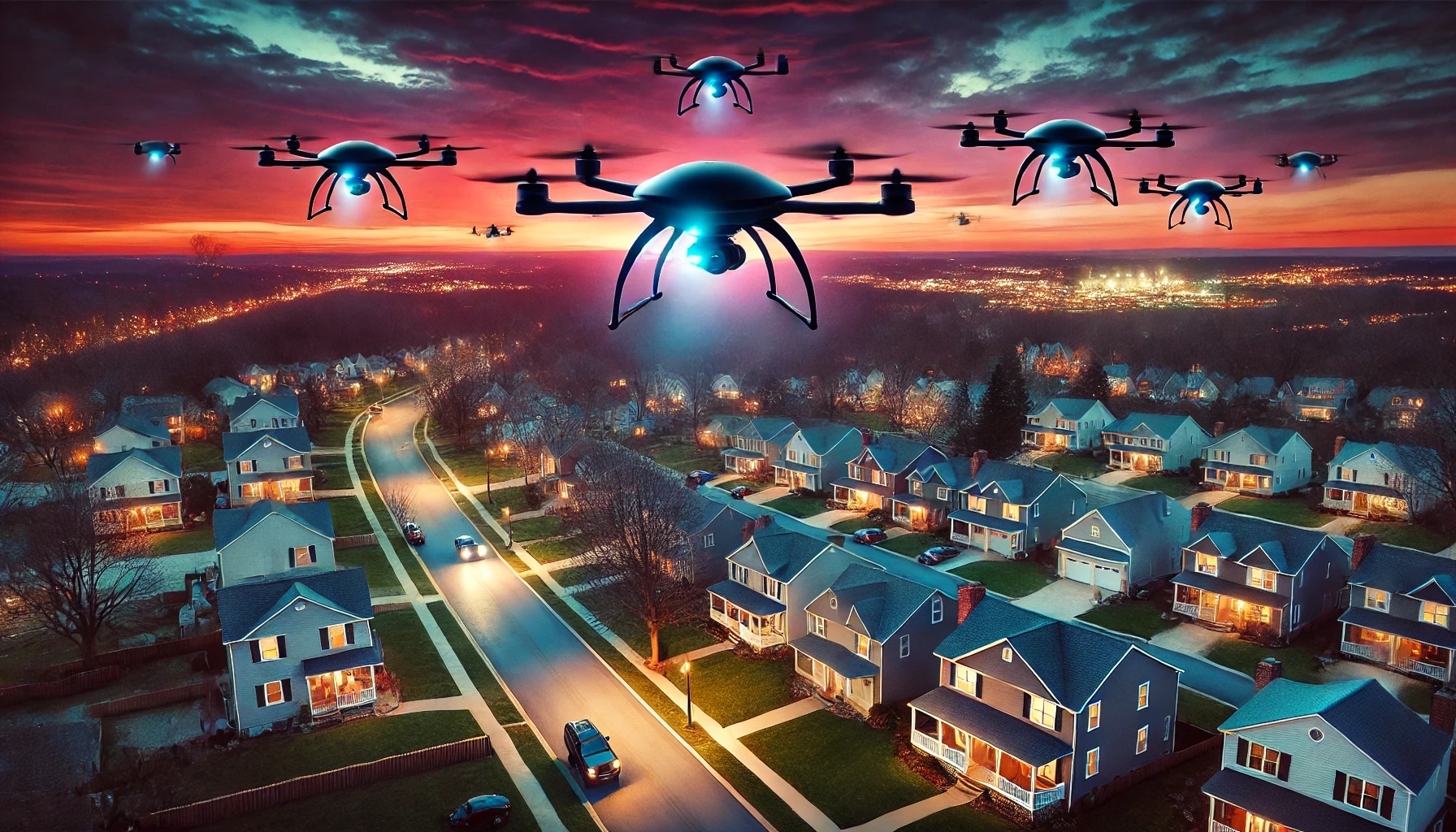 Florida welcomes arrival of Donald Trump with blue and red drones - News Karnataka