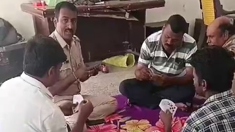 Kalaburagi police officers caught gambling inside station, suspended - News Karnataka