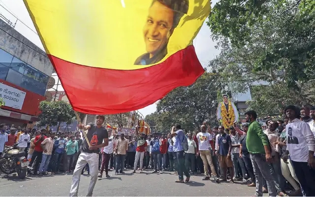 Karnataka flag with Puneeth Rajkumar's image discarded in waste bin sparks outrage - News Karnataka