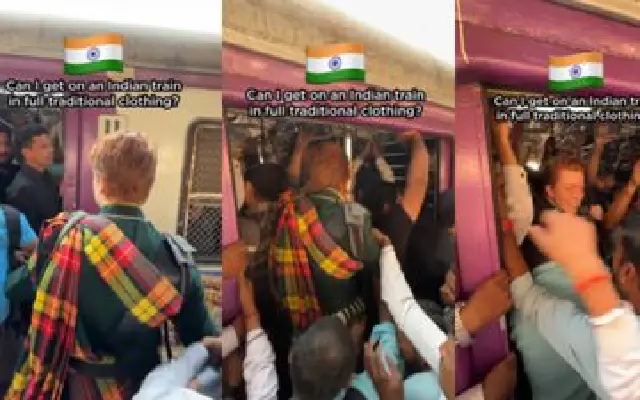 Scottish Bagpiper Takes on Mumbai's Local Train Challenge, and Wins - News Karnataka