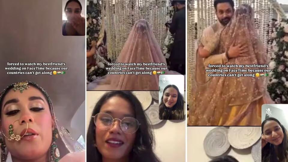 Torn by borders: Indian woman attends Pakistani best friend’s wedding via FaceTime - News Karnataka