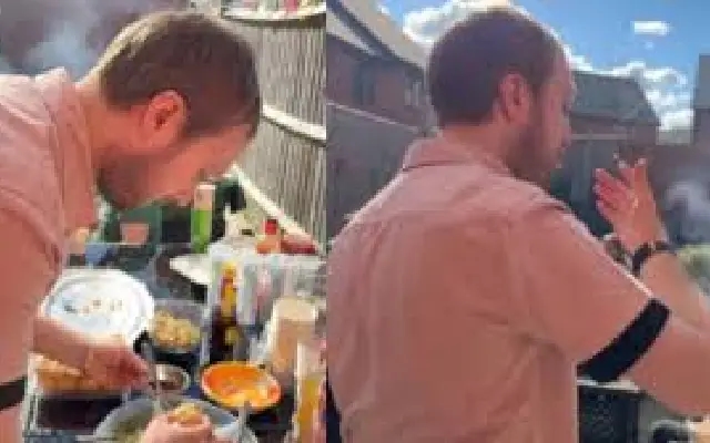 British Man Wins Hearts Online With Adorable Golgappa Moment Filmed by Indian Wife - News Karnataka