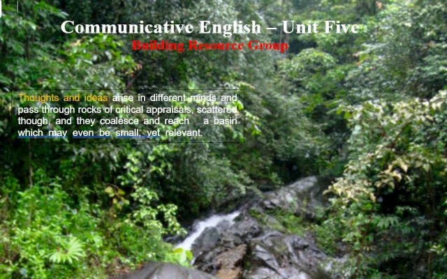 Communicative English – Unit Five: Building Resource Group - News Karnataka