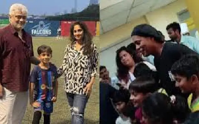 Ronaldinho’s Heartwarming Interaction with Ajith Kumar’s Son Steals the Spotlight - News Karnataka