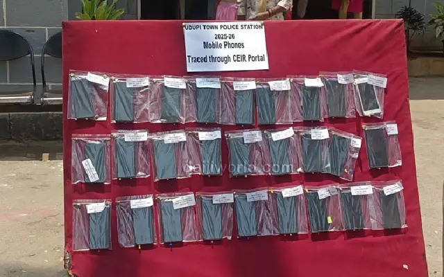 Udupi Police Recover 27 Lost Phones Using CEIR Portal, Return Devices to Owners - News Karnataka