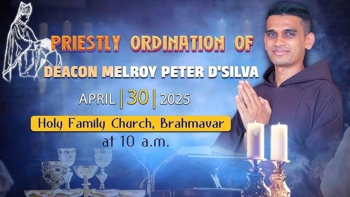 Deacon Melroy Peter D’Silva ordained as Capuchin priest in Brahmavar - News Karnataka