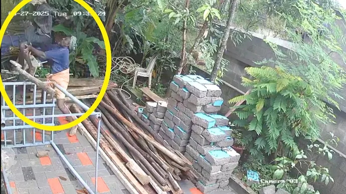 Contractor falls from second floor, saved on time by alert colleague - News Karnataka
