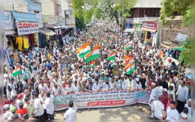 Massive Rally in Koppal Opposes Waqf Amendment Act - News Karnataka