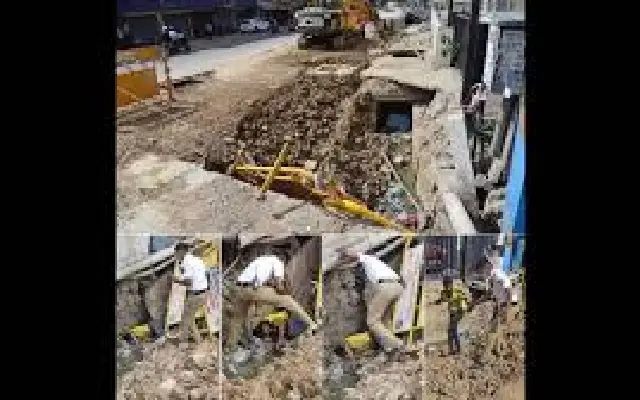 Bengaluru Road Horror: Pedestrian Pulled Alive From Open Drain Pit - News Karnataka