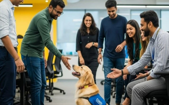 Meet Denver, the Golden Retriever Chief Happiness Officer - News Karnataka
