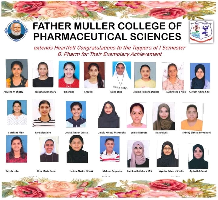 Outstanding performance by first-year B.Pharm students at FMCOPS - News Karnataka