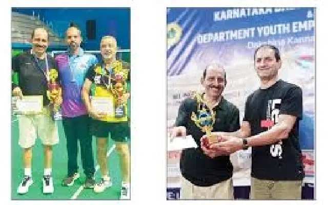 Maleyanda Arun Poovaiah Shines in National Masters Badminton Tourneys - News Karnataka