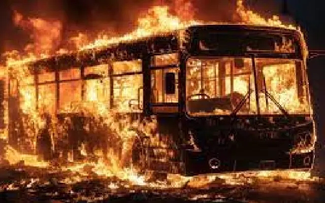Narrow Escape: Govt Bus Catches Fire in T. Narasipur, No Casualties Reported - News Karnataka