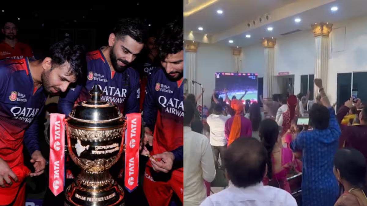 As RCB finally lifts the IPL trophy, even a wedding halts and fans erupt in joy - News Karnataka