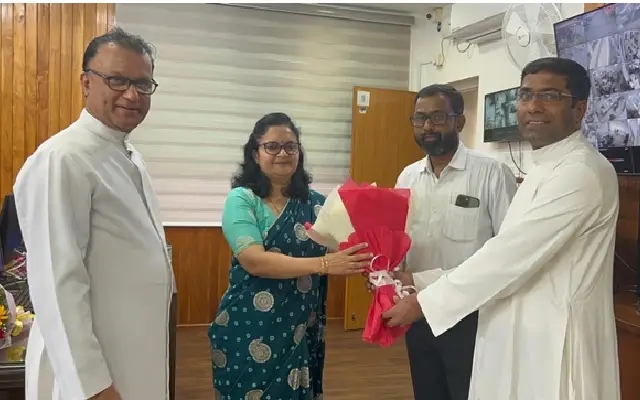Udupi Diocese Delegation Welcomes New DC and SP with Warm Wishes - News Karnataka