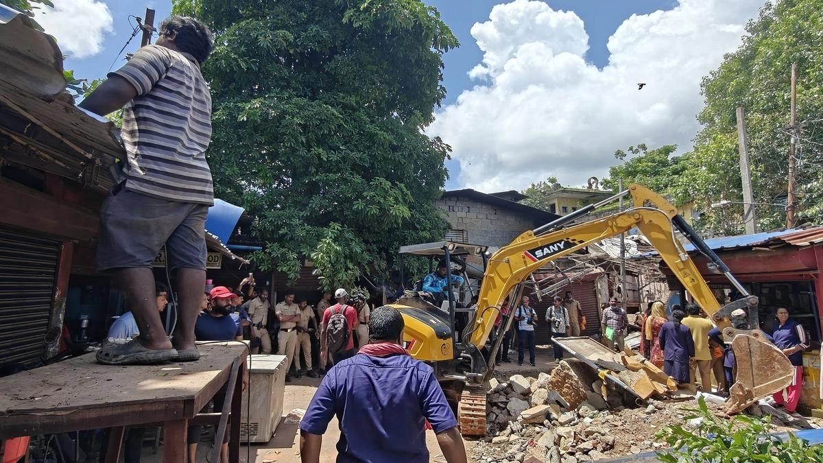 Tensions flare as corporation demolishes shops at historic market - News Karnataka