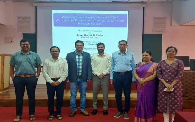Tyson Baptist D Cunha Awarded Ph.D. by NITK for Research on Blockchain and IoT Security - News Karnataka